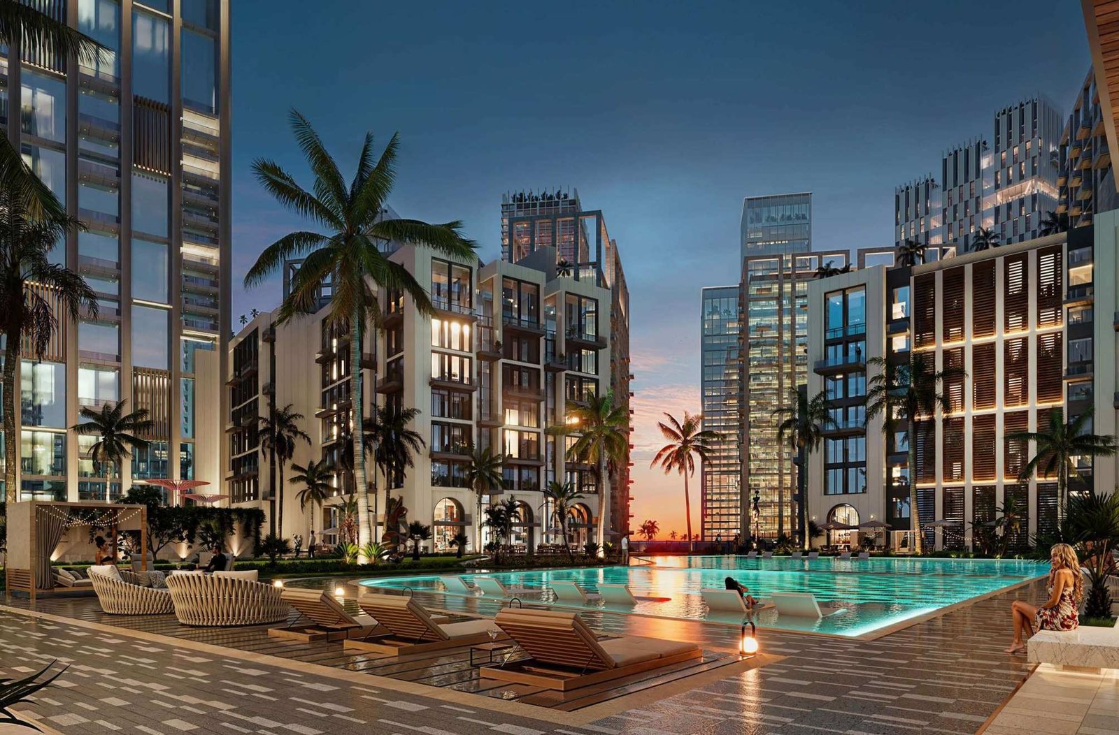 06-azizi-milan-swimming-pool Azizi Milan | 3 Bedroom Apartment for Sale, Dubai